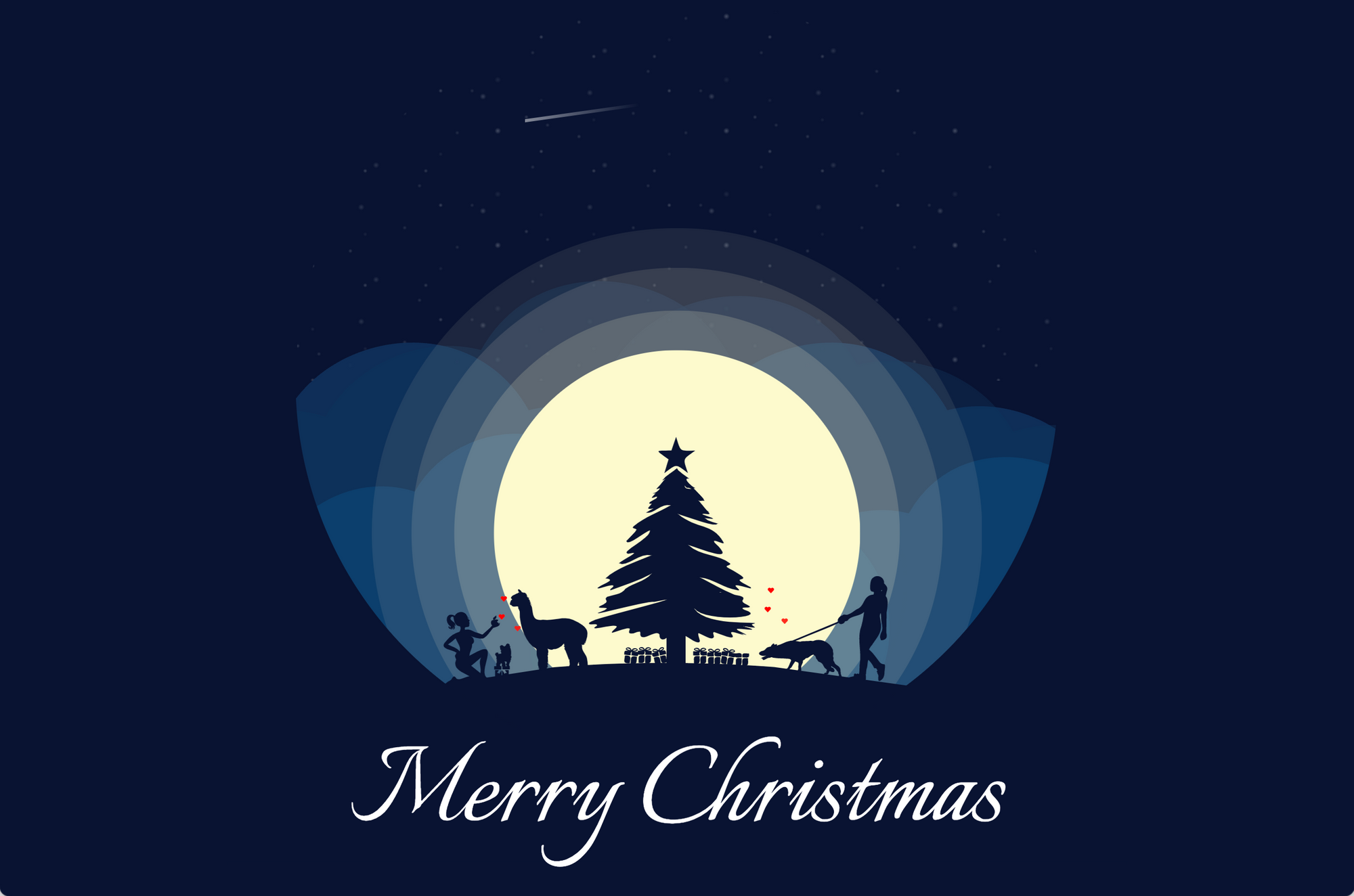 Screenshot of the Christmas Card created with HTML, CSS, and SVG