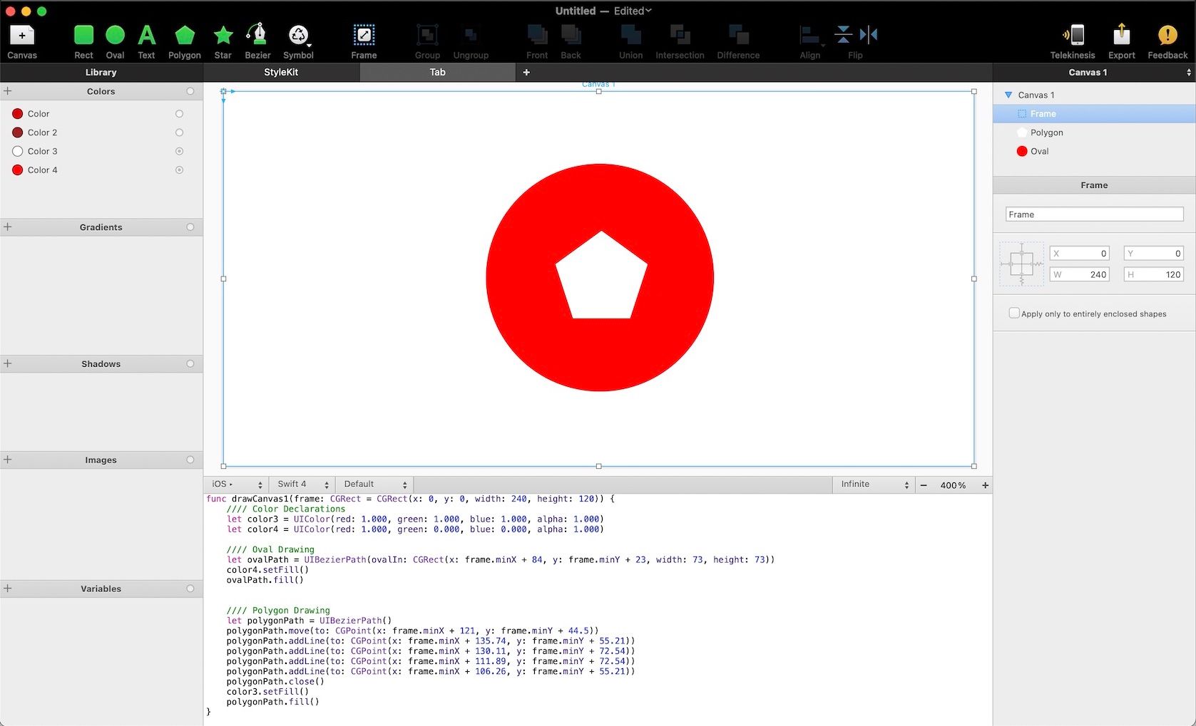 PaintCode screenshot